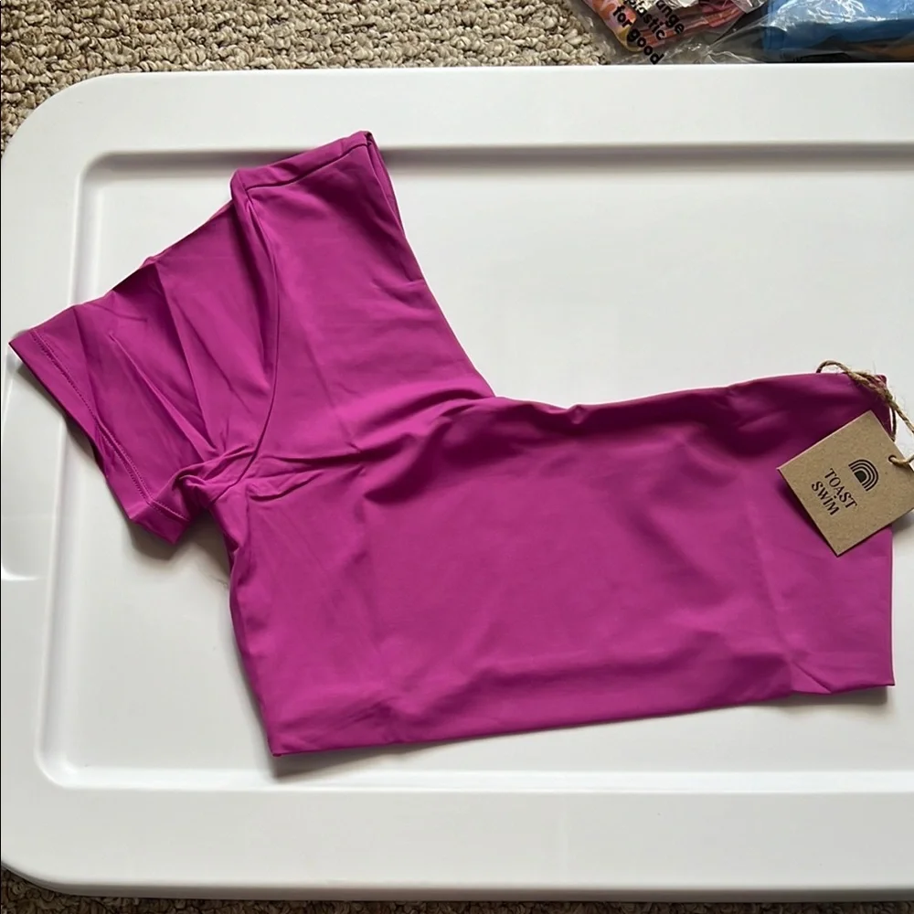 NWT Toast Swim One Shoulder Top - Picture 1 of 5